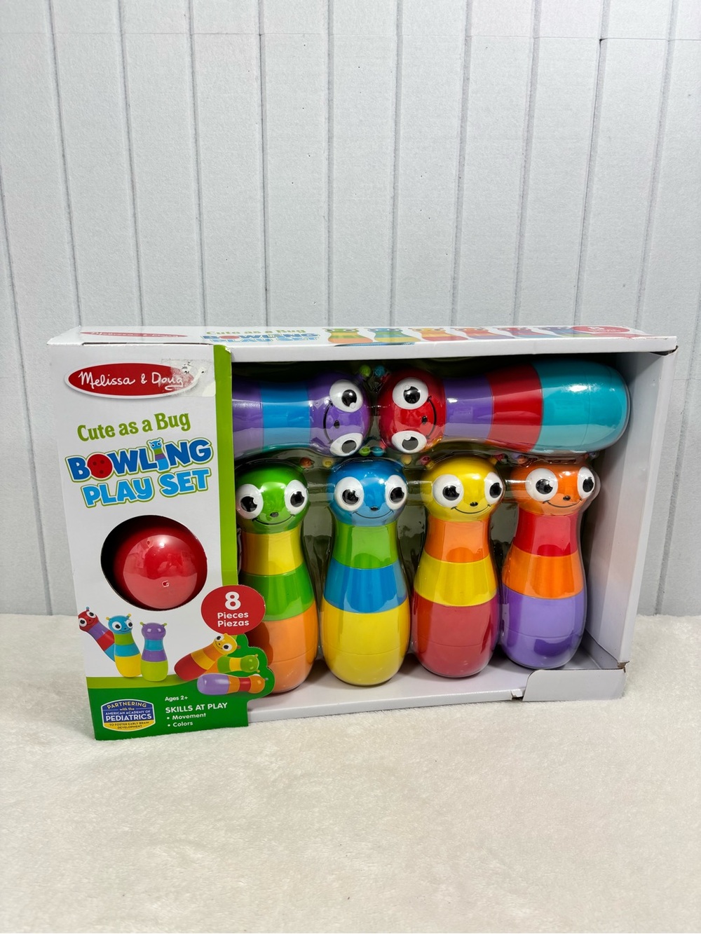 Melissa & Doug Cute as a Bug Bowling Set Kids Indoor Outdoor Game (8 Pcs)